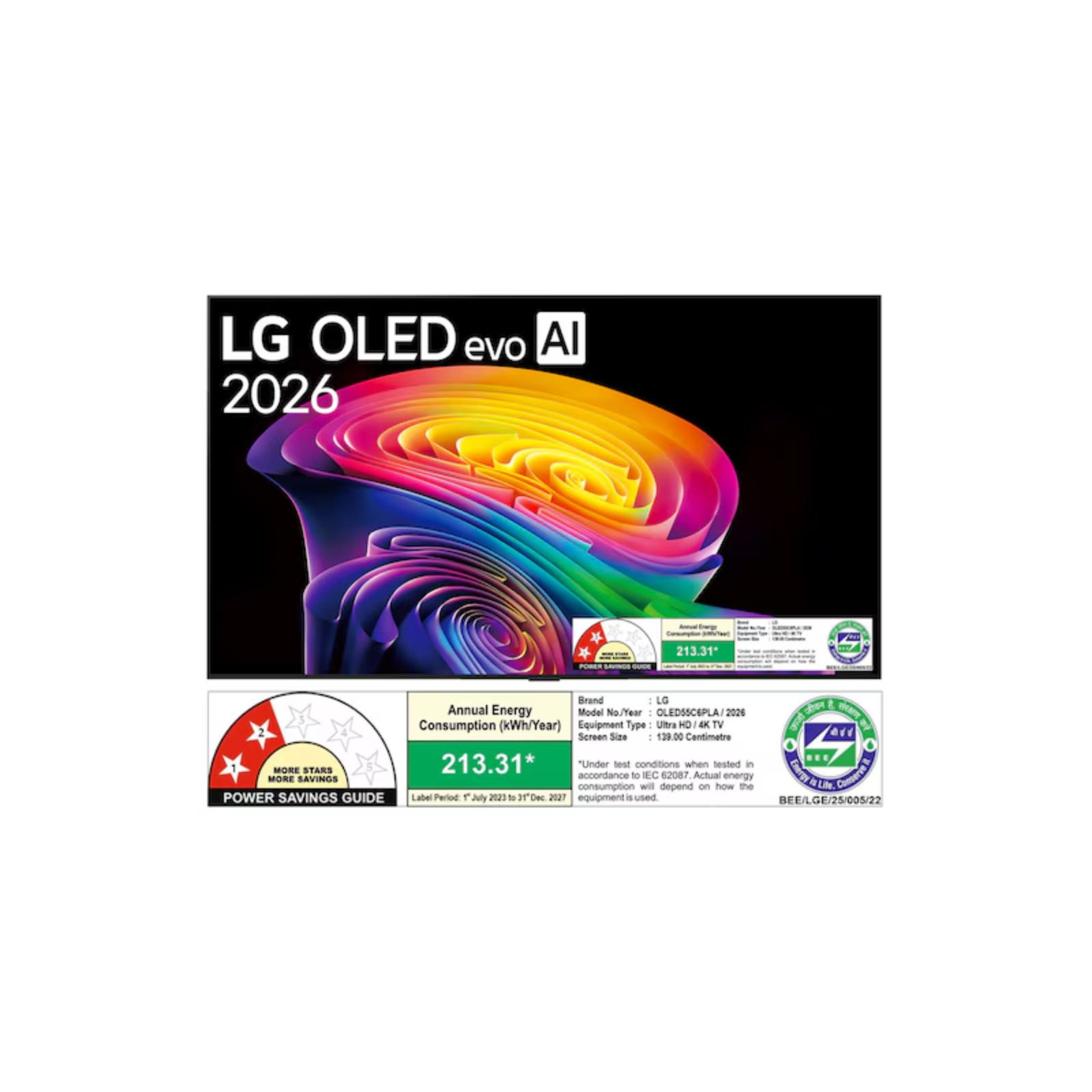 LG 55" 4K Ultra HD Smart OLED evo TV (OLED55C6PLA)